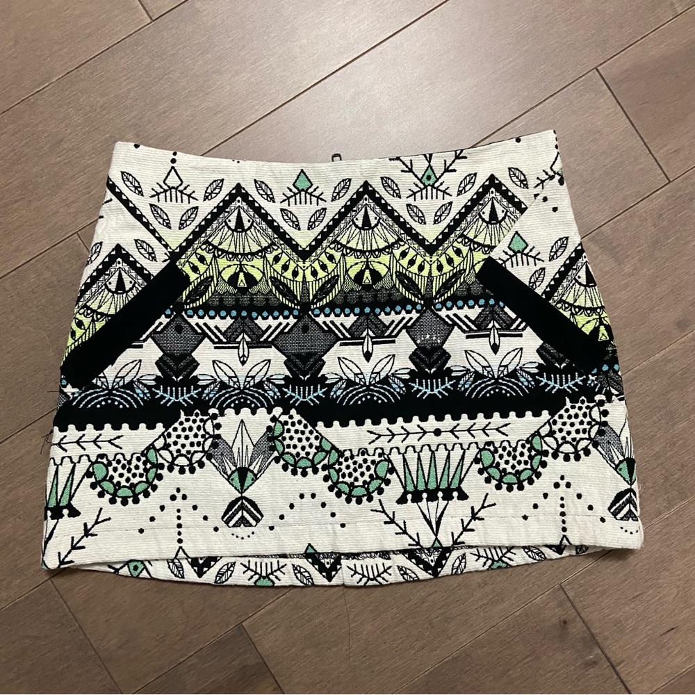 Festival style Patterned Mini Skirt